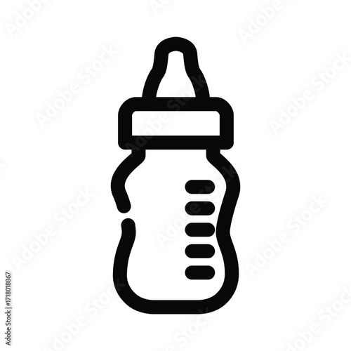 Milk bottle icon design template
