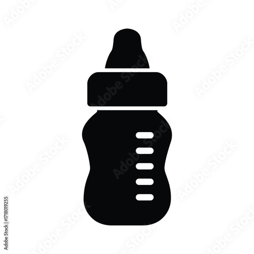 Milk bottle icon design template
