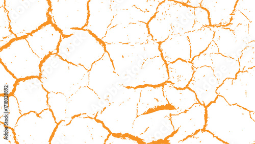 Ground Cracks and Sketch Crack Texture with Dry Soil Fractures, Transparent Cracked Terrain and Earthquake Surface Breaks Isolated on White Background, Old Dry Cracking Soil Vector Texture for Abstrac