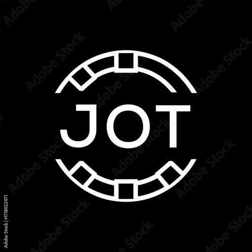 “Modern  Monogram Logo Design, Sleek Minimalist Letter mark in Circle, JOT LATER LOGO, High-Contrast Branding Concept”
