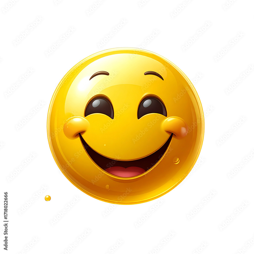 Fototapeta premium An yellow colour Smiley icon transparent background