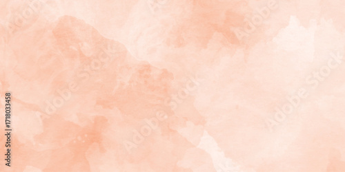 abstract orange watercolor blot on white background, oft splash and cloud texture design, Soft peach and orange watercolor wash background texture, with paint blotch and transparent background.