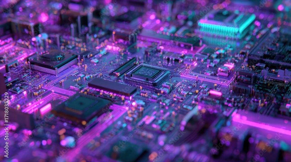 Obraz premium Closeup circuit board design