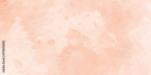 abstract orange watercolor blot on white background, oft splash and cloud texture design, Soft peach and orange watercolor wash background texture, with paint blotch and transparent background.