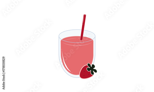 pink strawberry drink