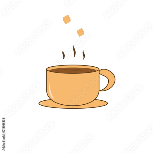 Yellow coffee cup