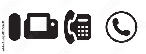 Office Landline Telephone Icon. Vector Illustration eps 10