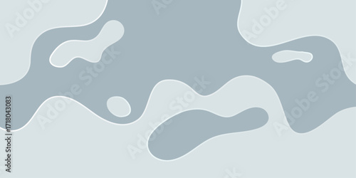 Abstract minimalist liquid smooth shapes decorative background with smooth waves.
