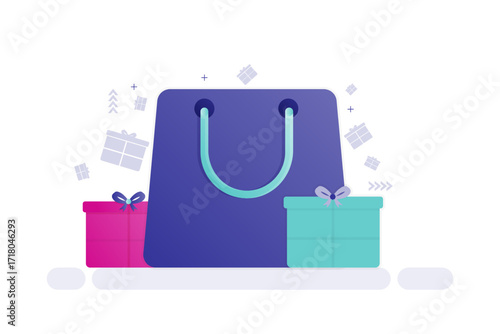 shopping bag isolated on white background