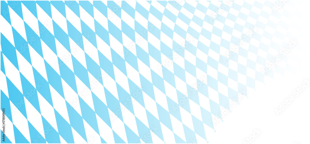 Naklejka premium avarian Oktoberfest seamless pattern with blue and white rhombus Flag of Bavaria Oktoberfest blue checkered background