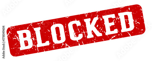 blocked rectangular sign. blocked stamp