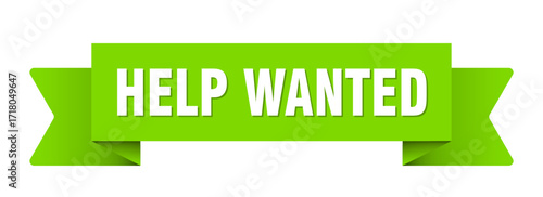 help wanted ribbon isolated on transparent background. help wanted ribbon