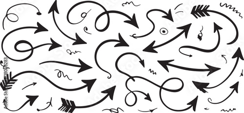 Dynamic arrow graphic design with multiple color options