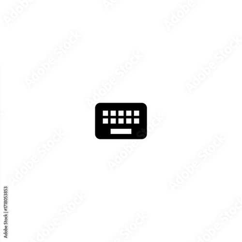 Minimalist Keyboard Icon for Technology and Computer Design