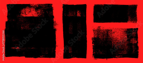 Ink roller textures, grunge stamp texture, dust overlay dirty backgrounds with rough edges, letterpress grain texture design