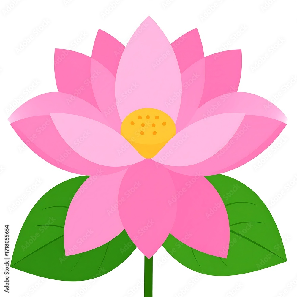 Fototapeta premium Pink lotus flower graphic