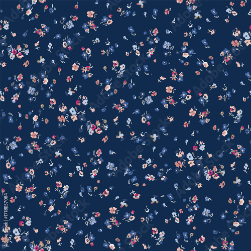 Classic Popular Flower Seamless pattern background - For easy making seamless pattern use it for filling any contours
