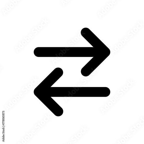 Sync Alt Icon for UX and UI Interfaces Bidirectional Arrows Symbol for Data Exchange, Refresh Logic, and Process Synchronization Scalable Vector for Web, Mobile, and App Design
