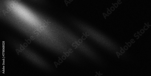 Gray grainy background, grayscale abstract monochrome noise texture, black white gradient shape, backdrop web banner header cover wallpaper design
