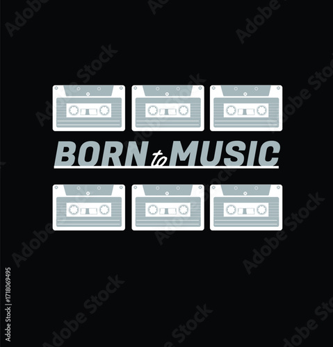 Vintage Retro Cassette Tape Pattern for Stylish Music Themed Graphic Design