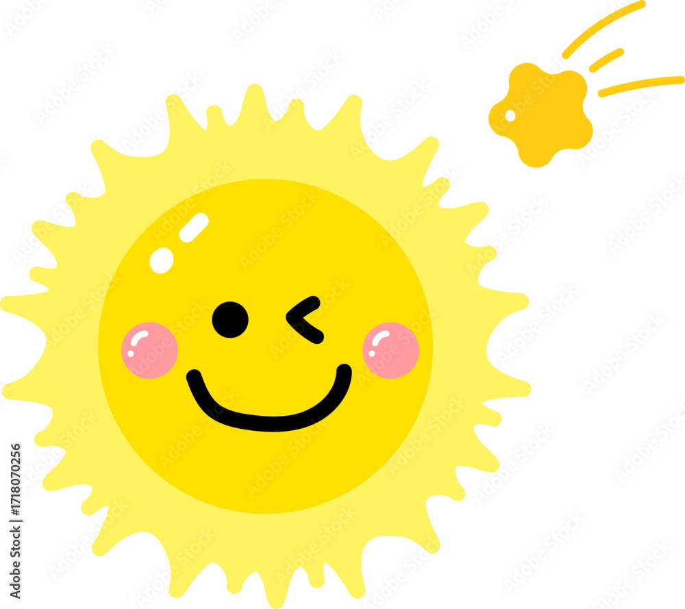 Fototapeta premium Cute Sun