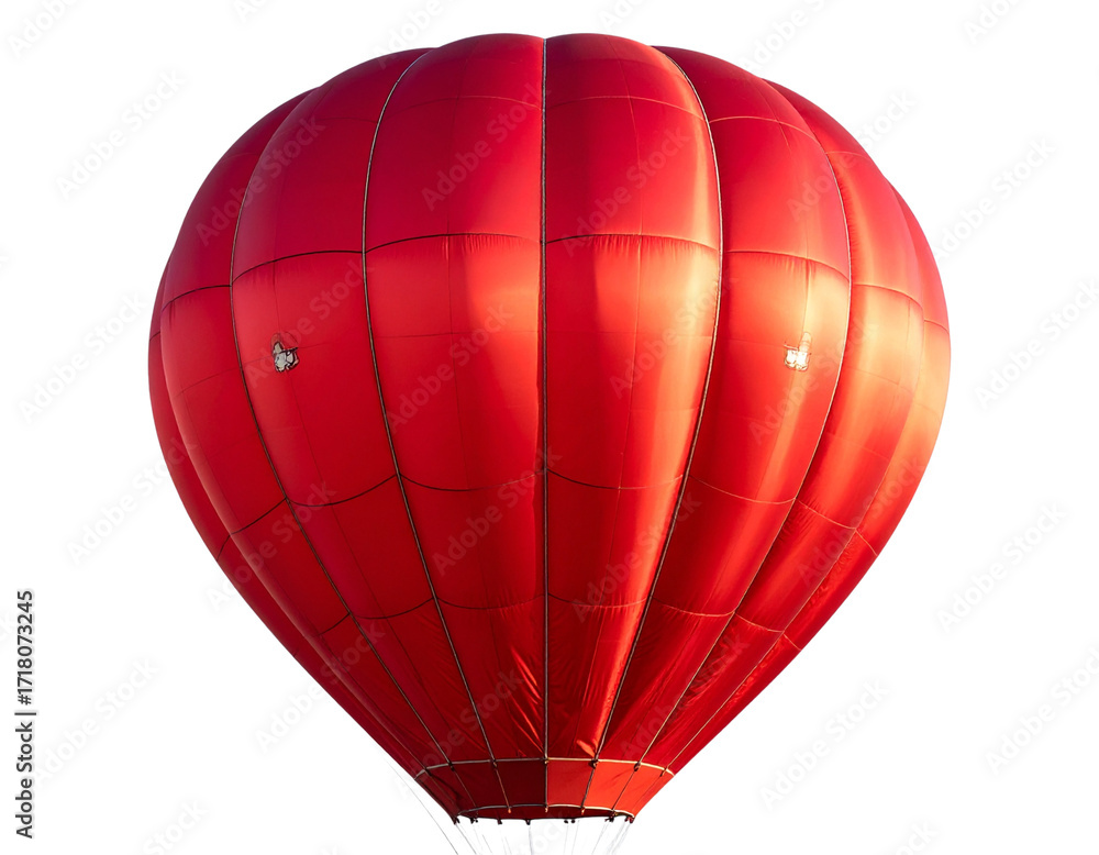 Naklejka premium Soaring Crimson Balloon – Romantic Air Voyage Concept PNG