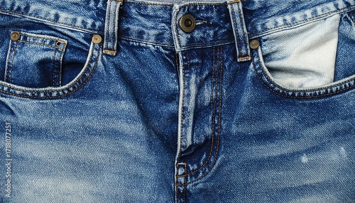 Close-up denim jeans front