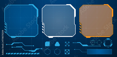 Futuristic touch screen of user interface. Vector illustration	