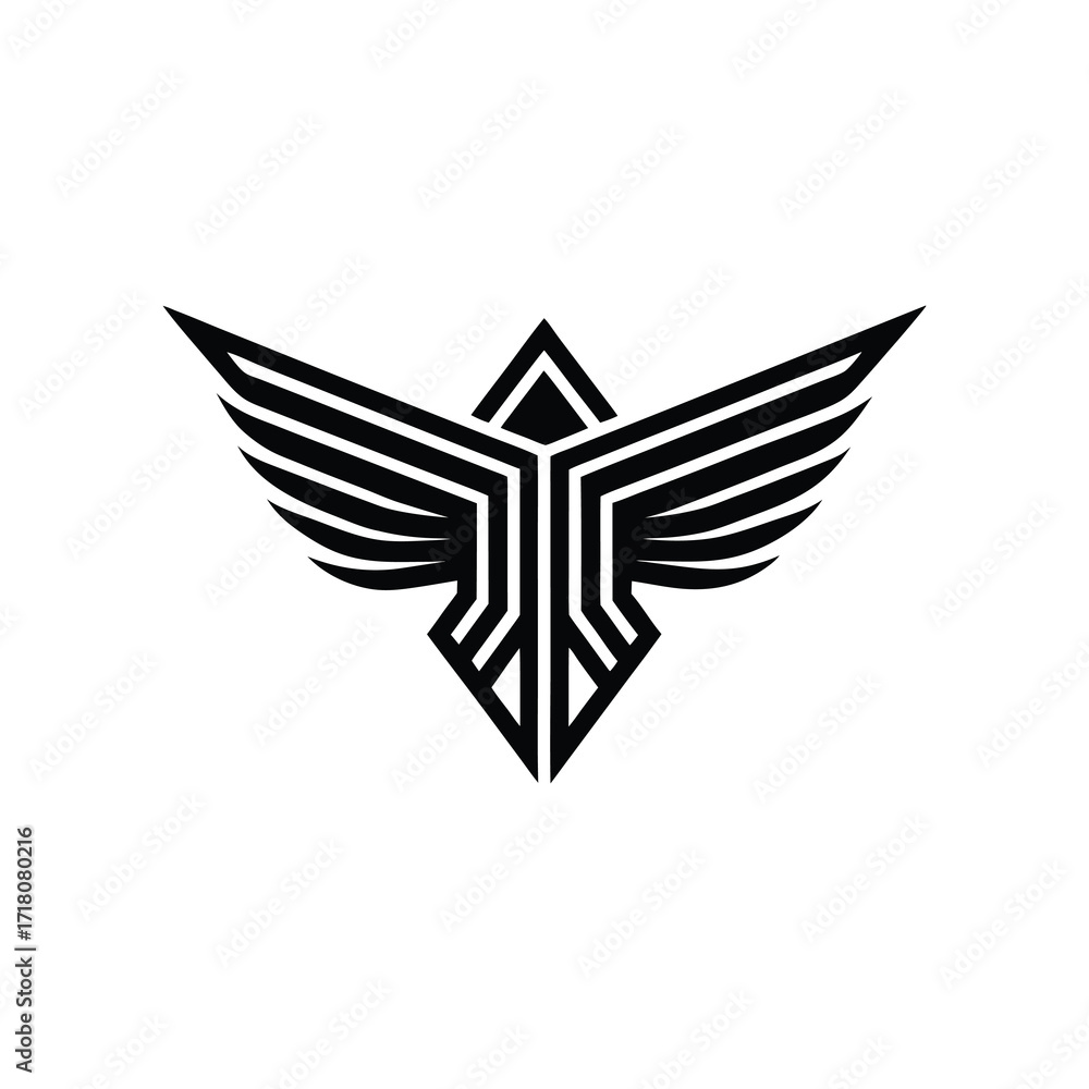 Obraz premium black and white wings