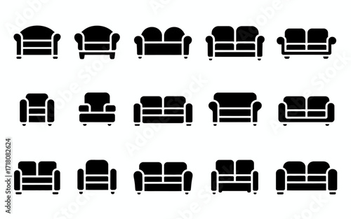furniture icons set