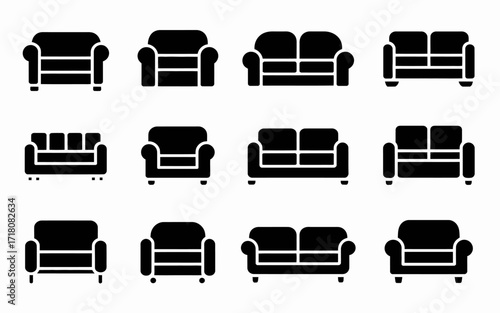 furniture icons set