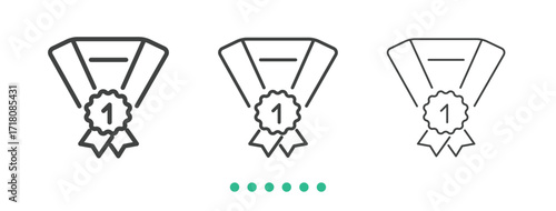 Medal icon. Thin line icon vector