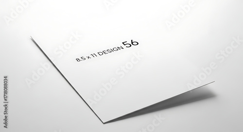 8 5 X 11 White Paper Design Mockup with Minimalist Aesthetic