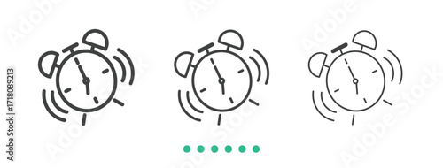 Timer icon. Thin line icon vector