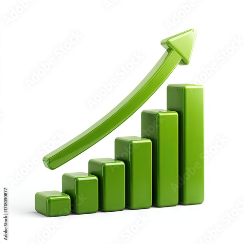 Free Download Green growing bar chart - GFXLoad
