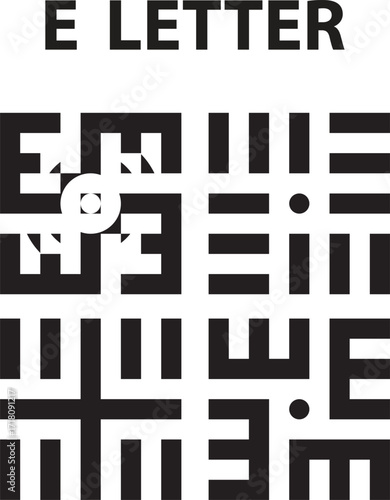 e letter logo
