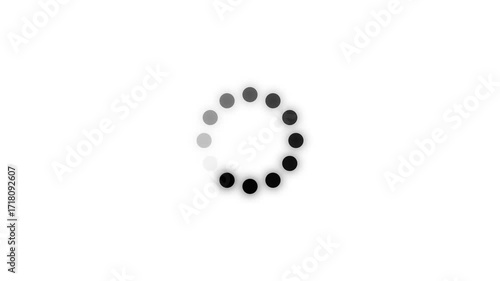 Spinning loading circle animation icon with dotted progress.  loading and buffering icon animation-looped Loading circle animation.
