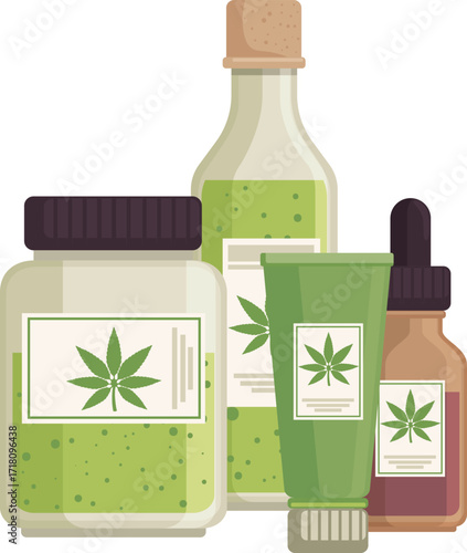 vector illustration of Herbal medicines