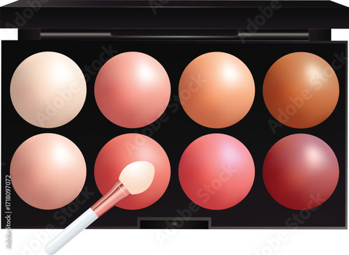 vector illustration of eyeshadow palette