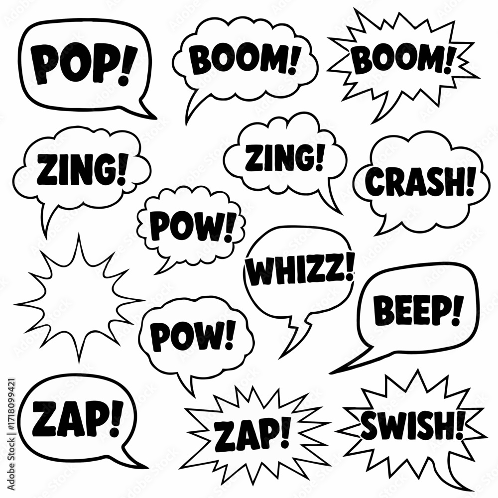 Obraz premium set of comic speech bubbles