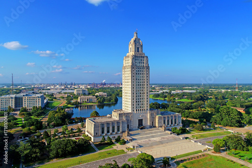Baton Rouge Louisiana State Capitol Art Deco Building on Capitol Lake  09.15.2025