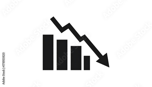 Declining graph icon Free Download Declining graph icon - GFXLoad