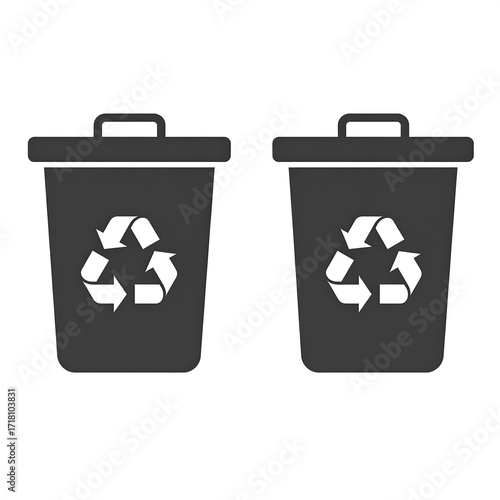 Two recycling bins