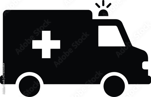 Ambulance vector icon scalable eps medical emergency vehicle illustration graphic