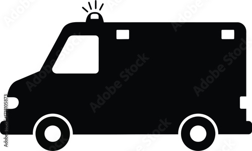 Scalable vector ambulance icon eps format for emergency services and medical transport graphics