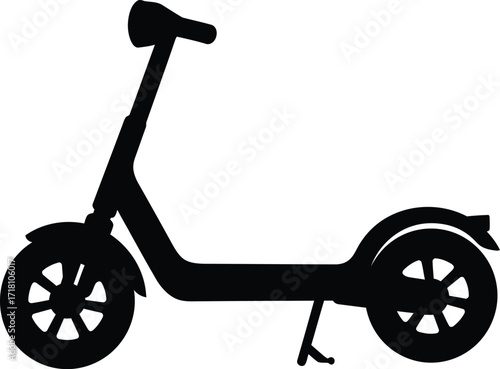Silhouette electric scooter icon scalable vector illustration for transportation themes