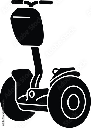 black self-balancing scooter icon clip art preview