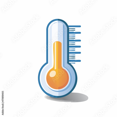 Illustration of a thermometer showing a moderate temperature.