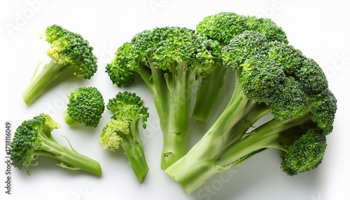 Wallpaper Mural Fresh Broccoli Creative Layout Isolated On White Background Torontodigital.ca