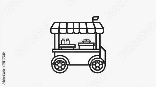 Simple food cart illustration